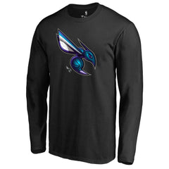 Charlotte Hornets Midnight Mascot Long Sleeve T-Shirt Black