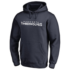 Minnesota Timberwolves Wordmark Pullover Hoodie Navy