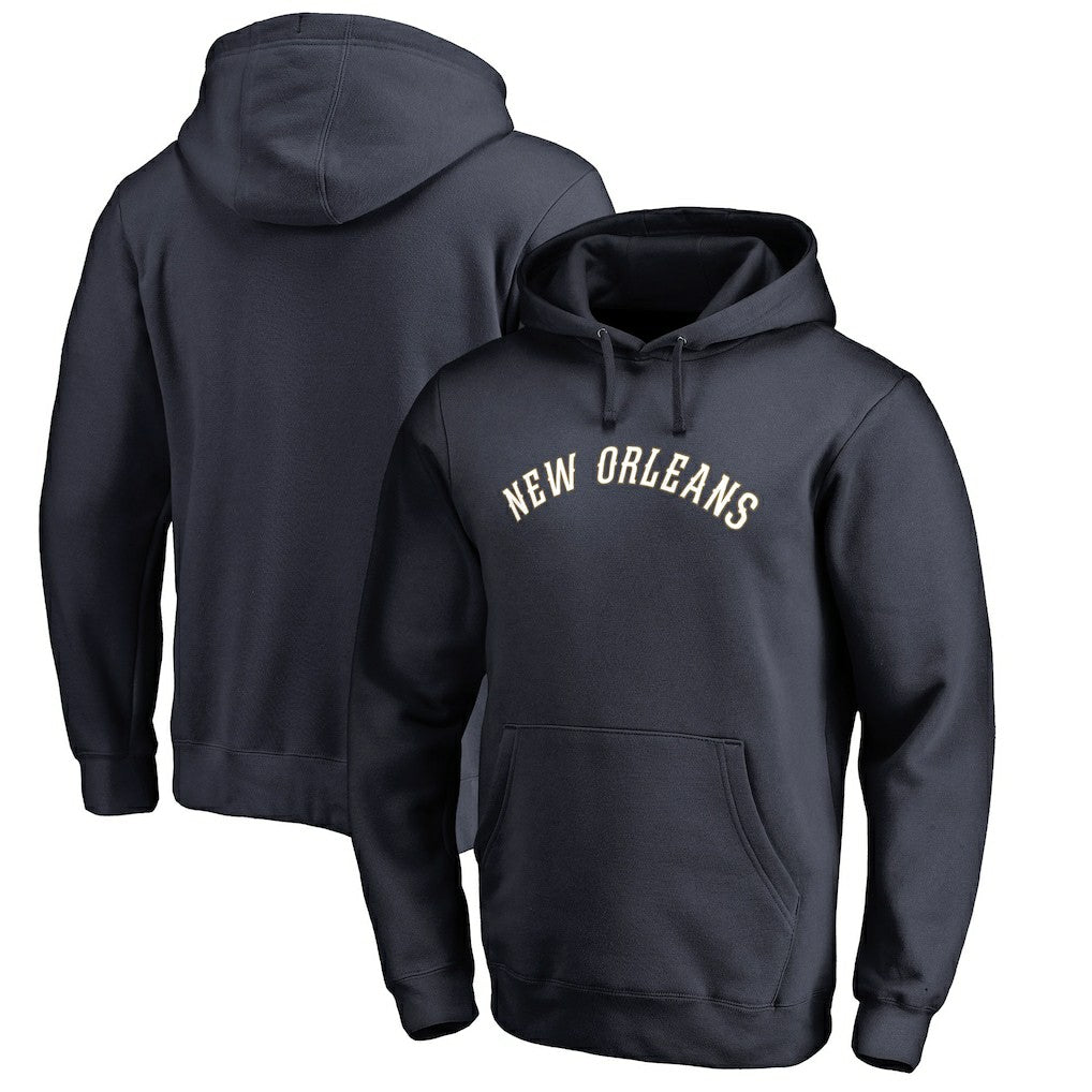 New Orleans Pelicans Wordmark Pullover Hoodie Navy