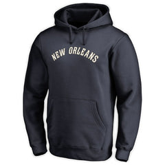 New Orleans Pelicans Wordmark Pullover Hoodie Navy