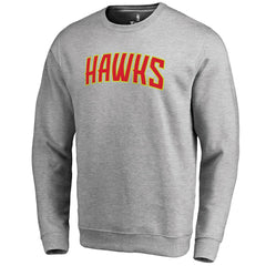 Atlanta Hawks Wordmark Pullover Sweatshirt Heathered Gray