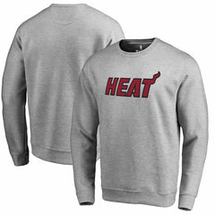 Miami Heat Wordmark Pullover Sweatshirt Heathered Gray