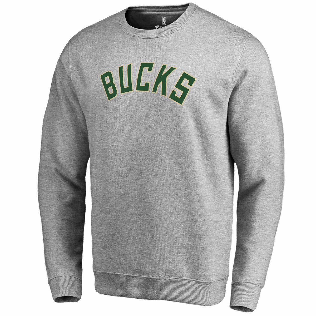 Milwaukee Bucks Wordmark Pullover Sweatshirt Heathered Gray