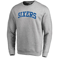 Philadelphia 76ers Wordmark II Pullover Sweatshirt Heathered Gray