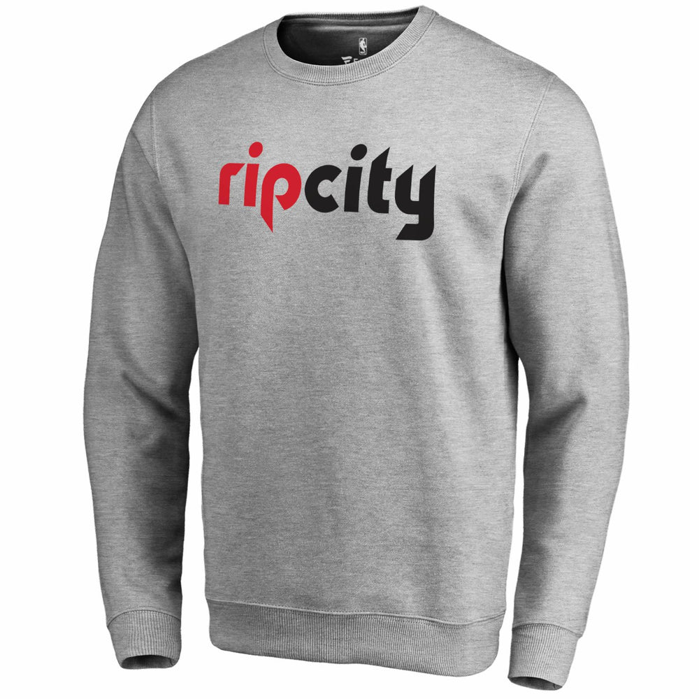 Portland Trail Blazers Wordmark Pullover Sweatshirt Heathered Gray