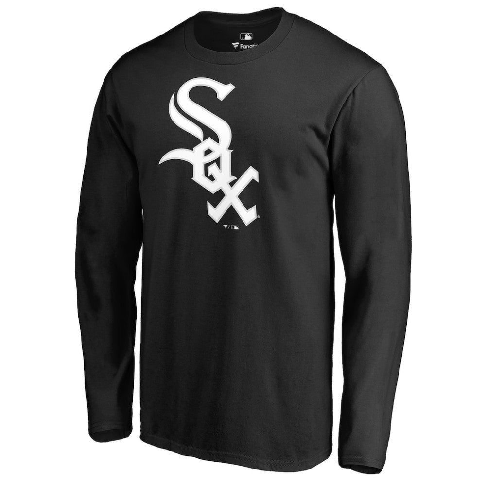Yoan Moncada Chicago White Sox Backer Long Sleeve T-Shirt - Black - MLB Lifestyle