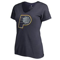 Indiana Pacers Women's Static Logo V-Neck T-Shirt Navy