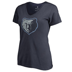 Memphis Grizzlies Women's Static Logo V-Neck T-Shirt Navy