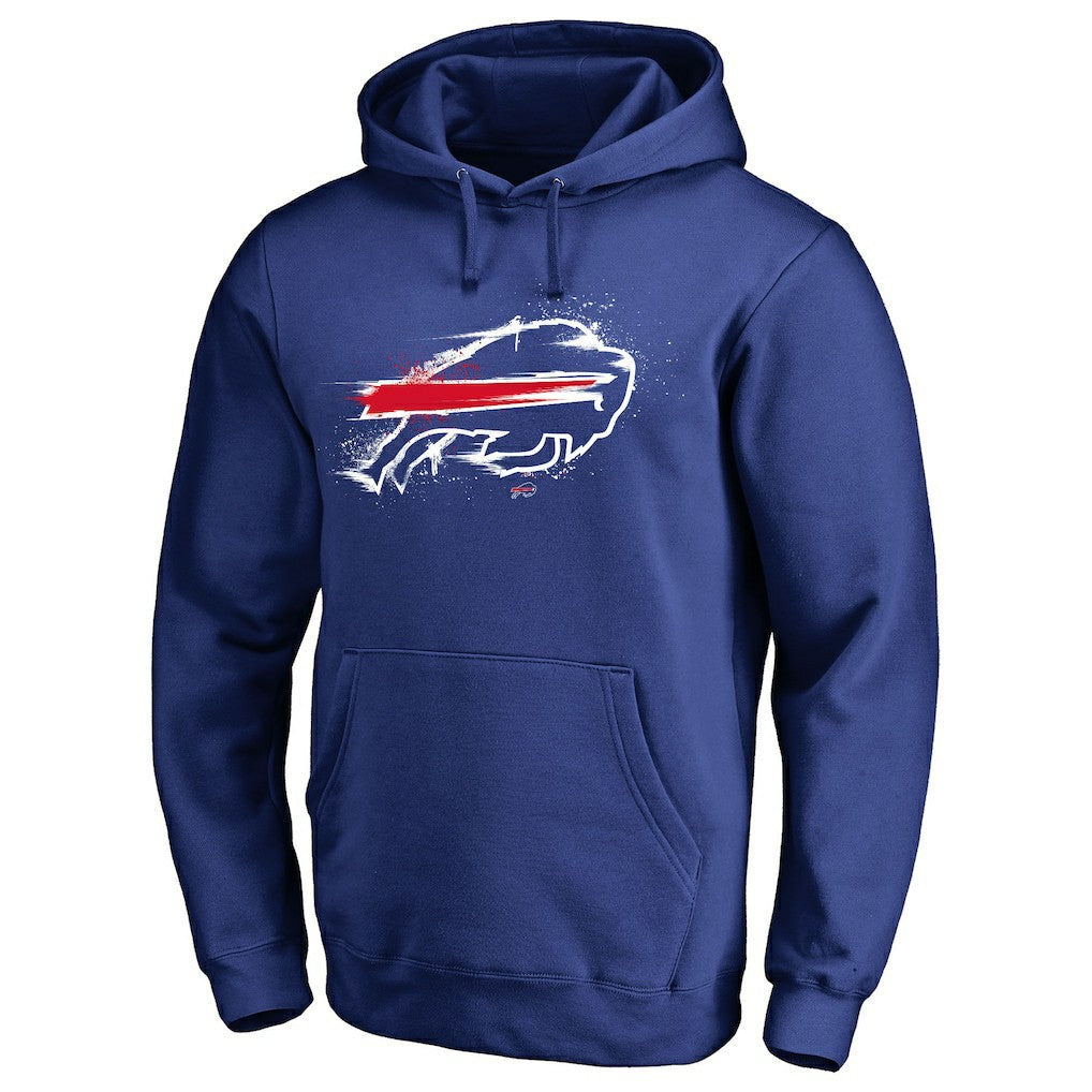 Buffalo Bills Splatter Logo Pullover Hoodie Royal