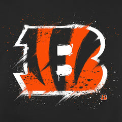 Cincinnati Bengals Splatter Logo Pullover Hoodie Black