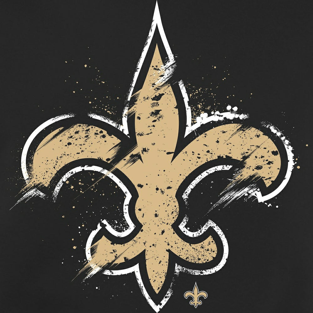 New Orleans Saints Splatter Logo Pullover Hoodie Black