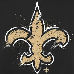New Orleans Saints Splatter Logo Pullover Hoodie Black