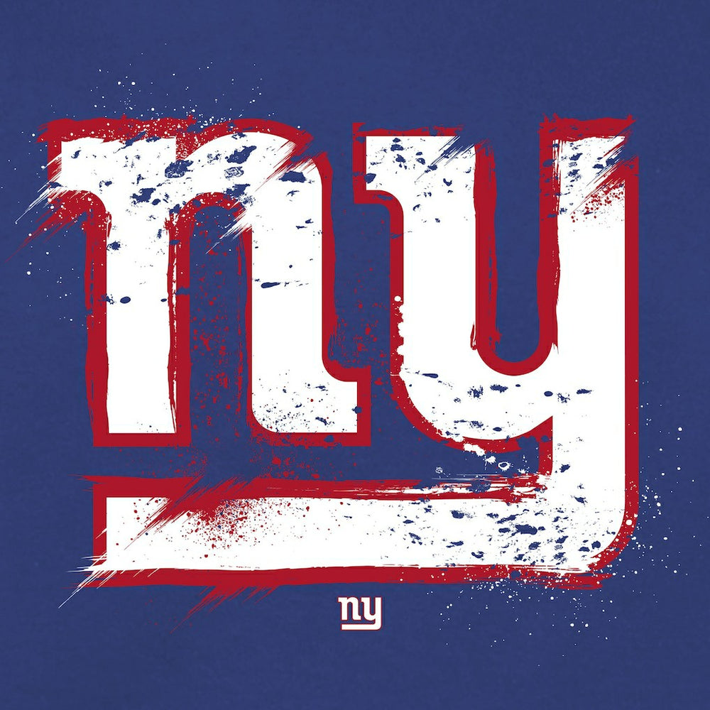 New York Giants Splatter Logo Pullover Hoodie Royal