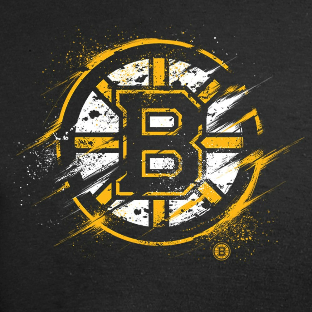 Boston Bruins Splatter Logo T-Shirt - Black - NHL 2902238
