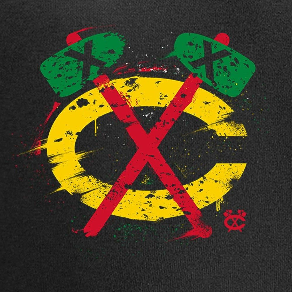 Chicago Blackhawks Splatter Logo T-Shirt - Black - NHL 2902242