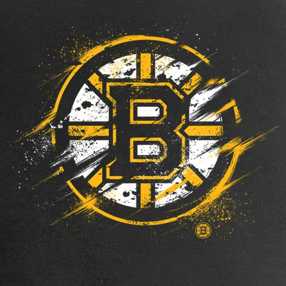 Boston Bruins Women's Splatter Logo V-Neck T-Shirt - Black - NHL 2902300