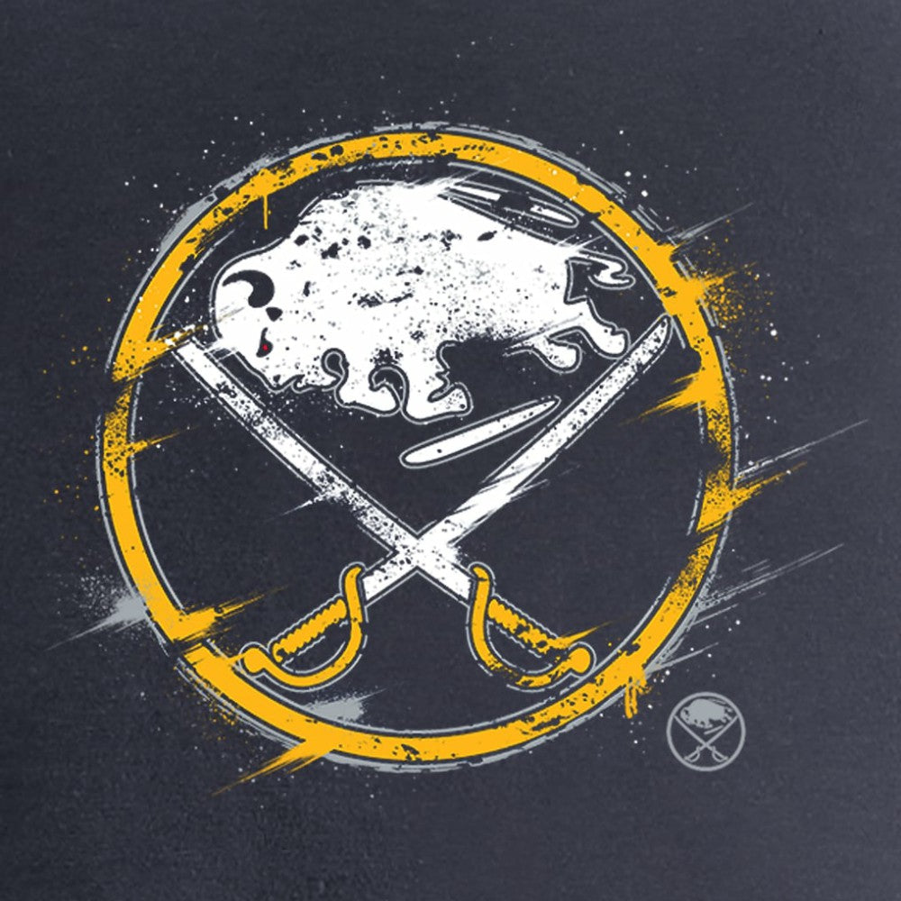 Buffalo Sabres Women's Splatter Logo V-Neck T-Shirt - Navy - NHL 2902301