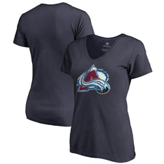 Colorado Avalanche Women's Splatter Logo V-Neck T-Shirt - Navy - NHL 2902305