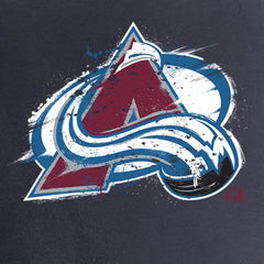 Colorado Avalanche Women's Splatter Logo V-Neck T-Shirt - Navy - NHL 2902305