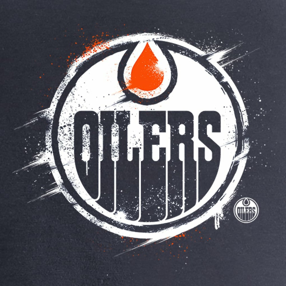 Edmonton Oilers Women's Splatter Logo V-Neck T-Shirt - Navy - NHL 2902309
