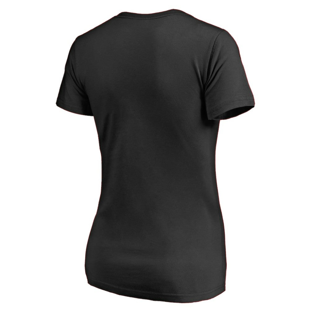 Los Angeles Kings Women's Splatter Logo V-Neck T-Shirt - Black - NHL 2902311