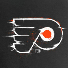 Philadelphia Flyers Women's Splatter Logo V-Neck T-Shirt - Black - NHL 2902319