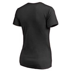 Philadelphia Flyers Women's Splatter Logo V-Neck T-Shirt - Black - NHL 2902319