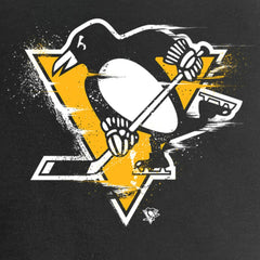 Pittsburgh Penguins Women's Splatter Logo V-Neck T-Shirt - Black - NHL 2902320