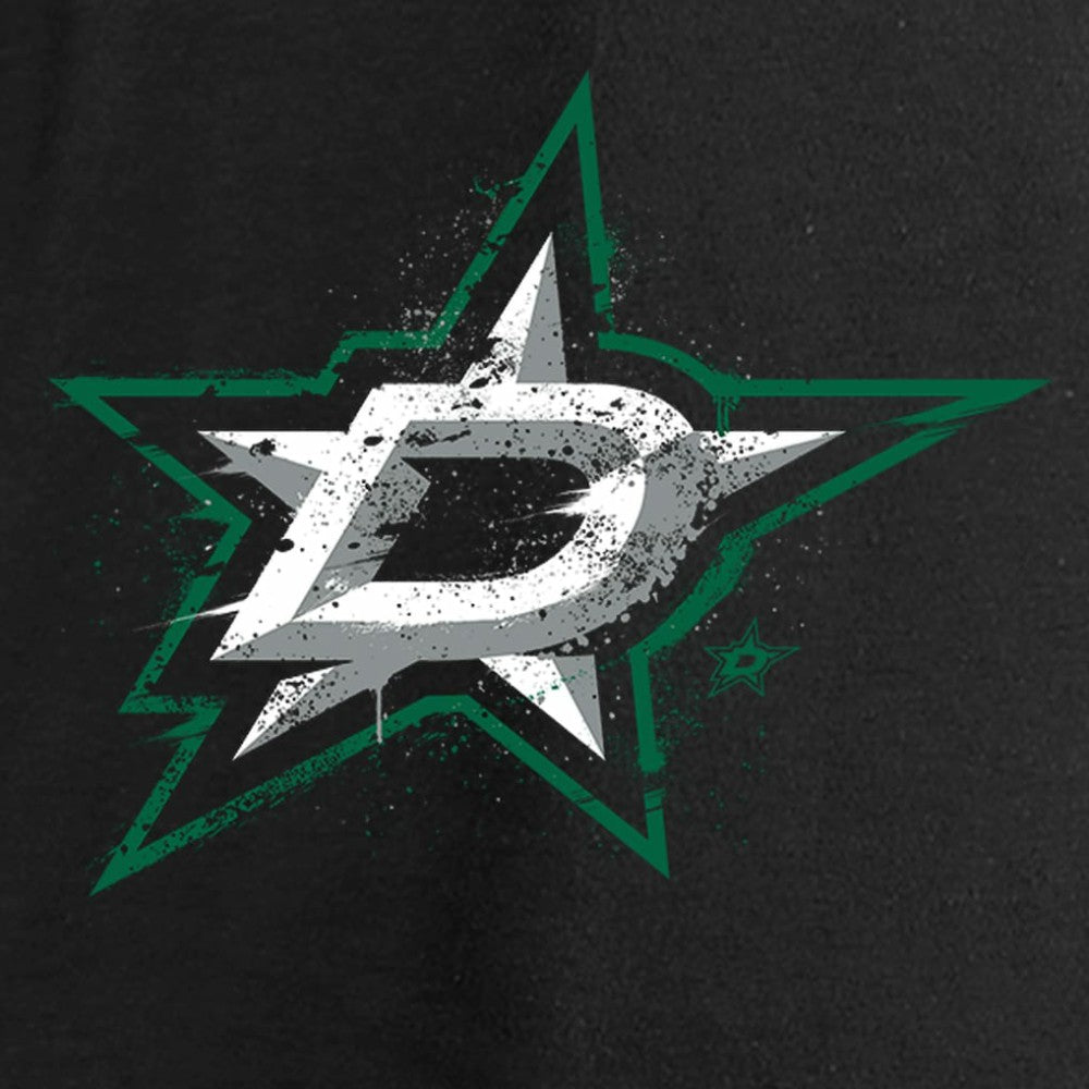 Dallas Stars Women's Splatter Logo V-Neck Long Sleeve T-Shirt - Black - NHL 2902338
