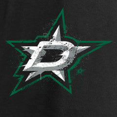 Dallas Stars Women's Splatter Logo V-Neck Long Sleeve T-Shirt - Black - NHL 2902338