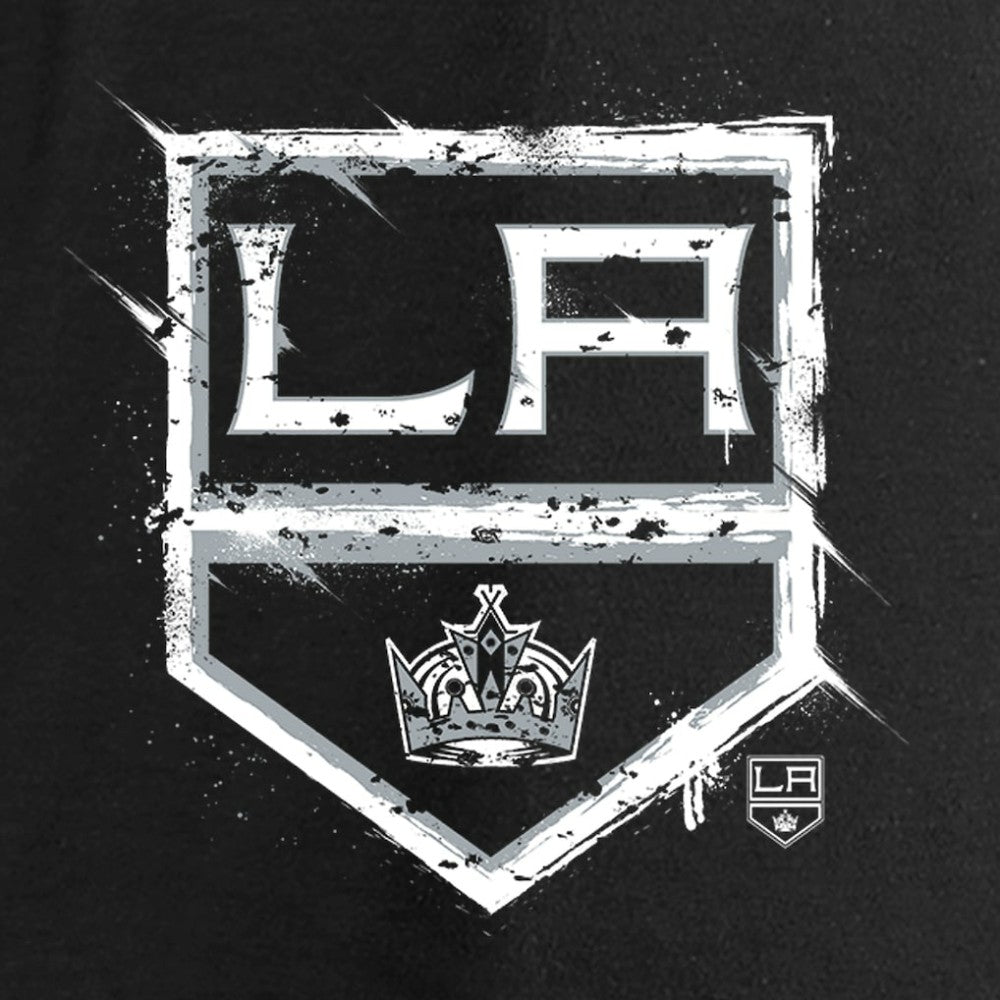 Los Angeles Kings Women's Splatter Logo V-Neck Long Sleeve T-Shirt - Black - NHL 2902342