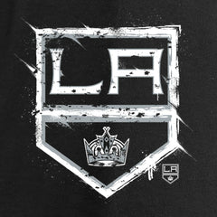Los Angeles Kings Women's Splatter Logo V-Neck Long Sleeve T-Shirt - Black - NHL 2902342