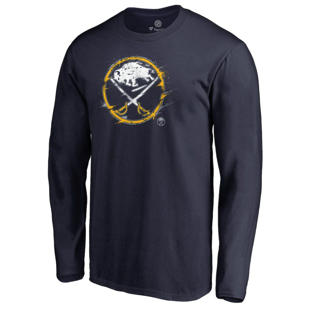 Buffalo Sabres Splatter Logo Long Sleeve T-Shirt - Navy - NHL 2902398