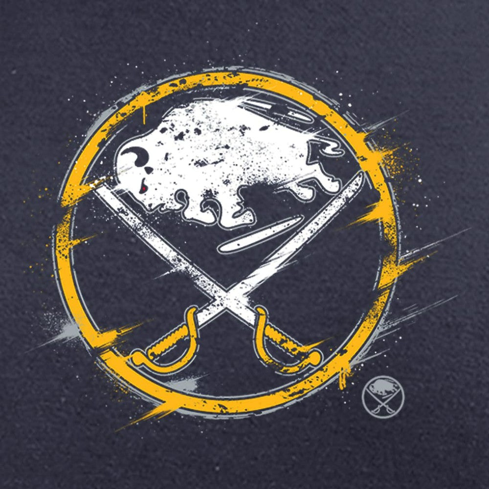 Buffalo Sabres Splatter Logo Long Sleeve T-Shirt - Navy - NHL 2902398