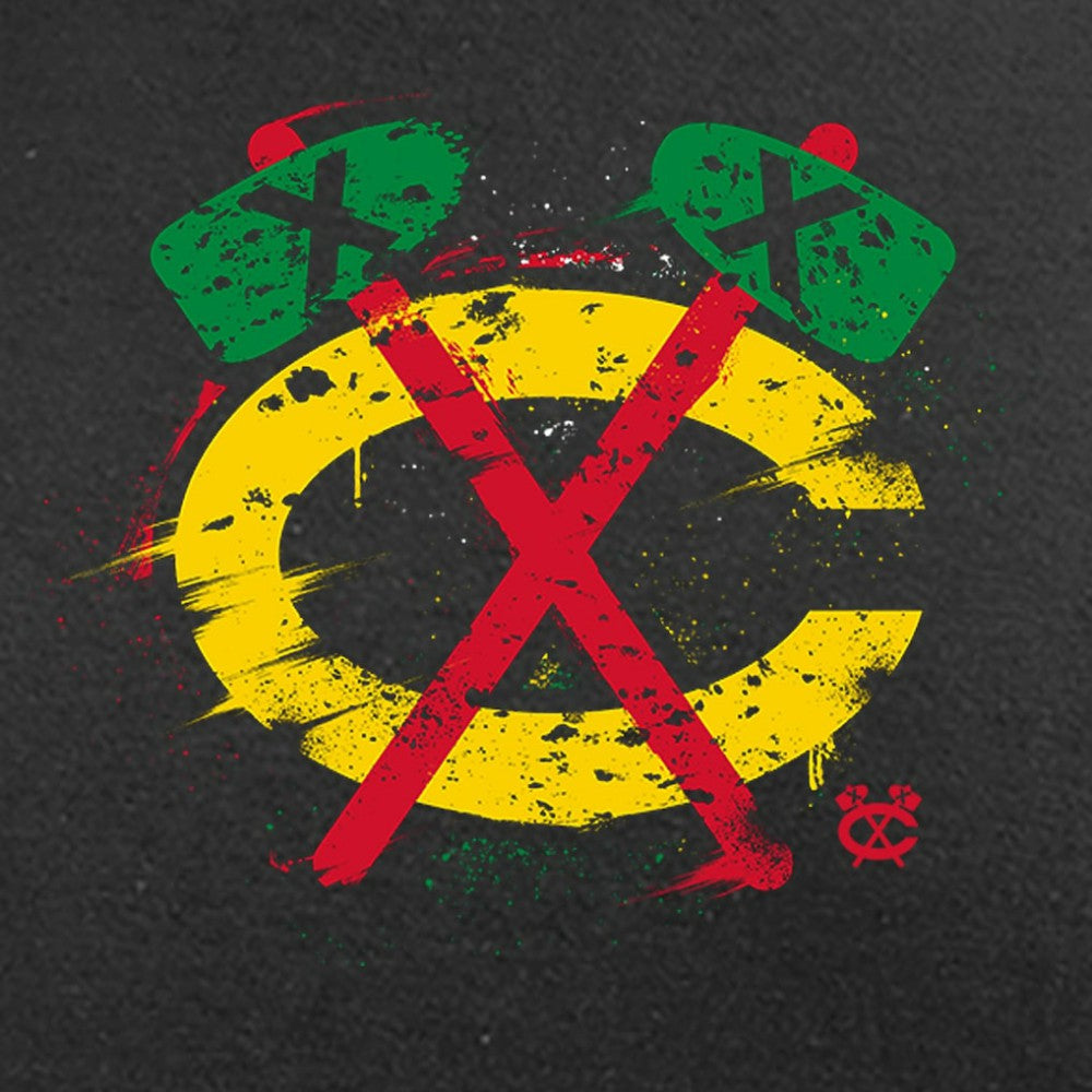 Chicago Blackhawks Splatter Logo Long Sleeve T-Shirt - Black - NHL 2902401