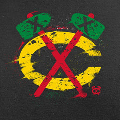 Chicago Blackhawks Splatter Logo Long Sleeve T-Shirt - Black - NHL 2902401