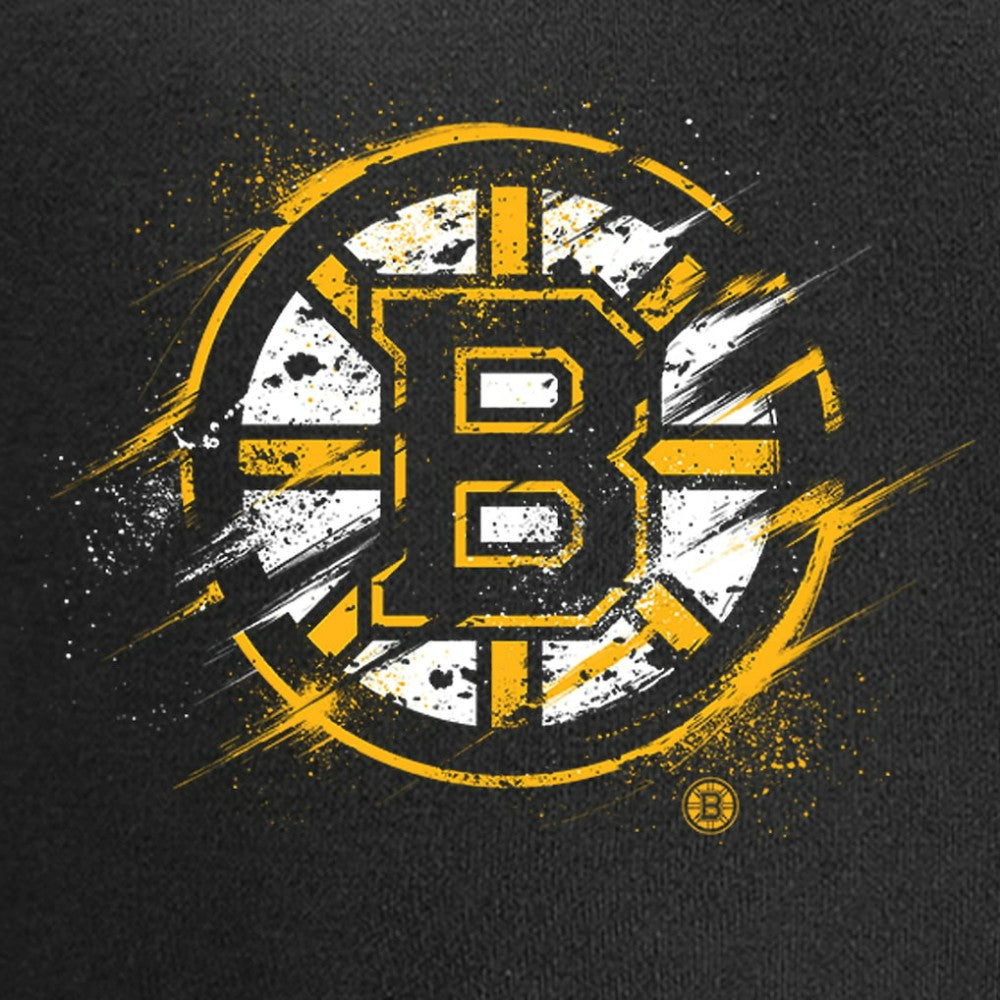 Boston Bruins Splatter Logo Pullover Hoodie - Black - NHL 2902429