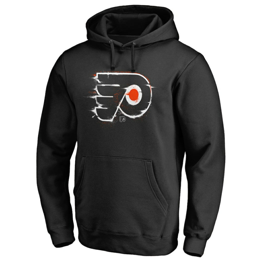 Philadelphia Flyers Splatter Logo Pullover Hoodie - Black - NHL 2902448