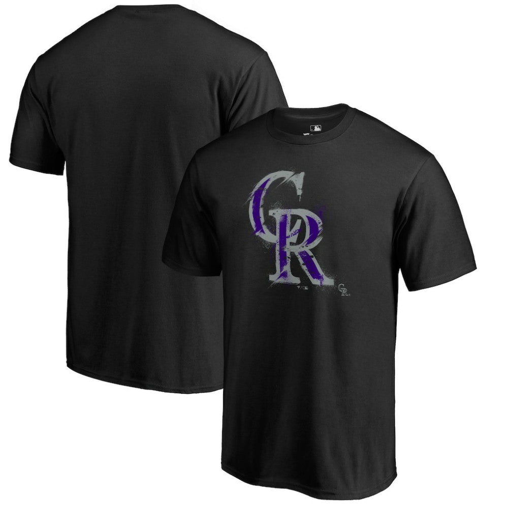Colorado Rockies Splatter Logo T-Shirt - Black - MLB Online
