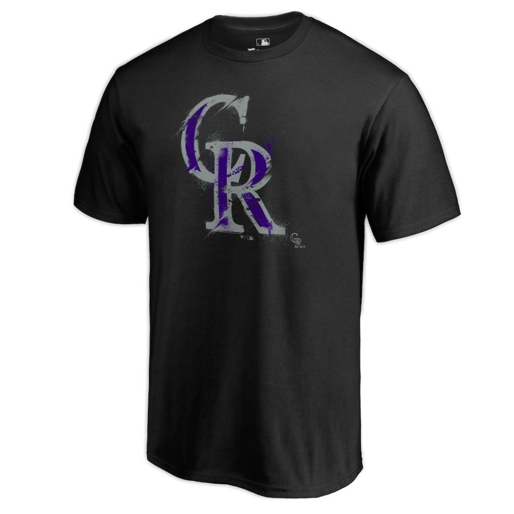 Colorado Rockies Splatter Logo T-Shirt - Black - MLB Online