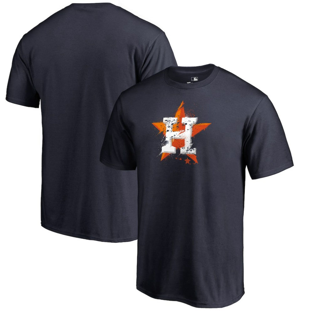 Houston Astros Splatter Logo T-Shirt - Navy - MLB on Sale