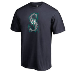Seattle Mariners Splatter Logo T-Shirt - Navy - MLB Lifestyle
