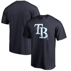 Tampa Bay Rays Splatter Logo T-Shirt - Navy - MLB Sale