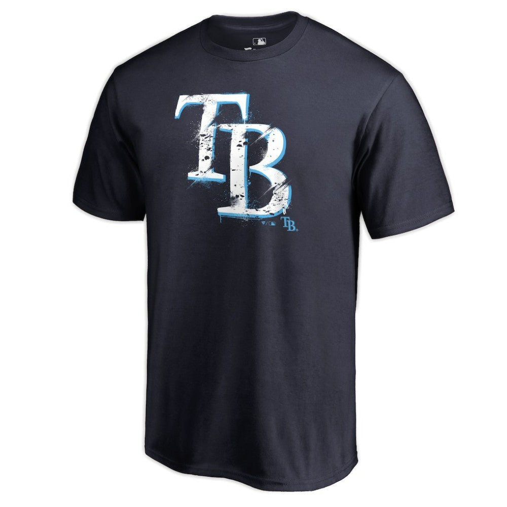 Tampa Bay Rays Splatter Logo T-Shirt - Navy - MLB Sale