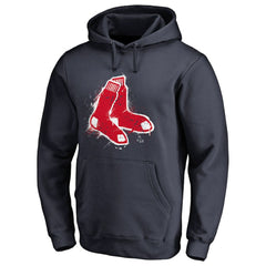 Boston Red Sox Splatter Logo Pullover Hoodie - Navy - MLB Sale