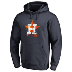 Houston Astros Splatter Logo Pullover Hoodie - Navy - MLB Discount