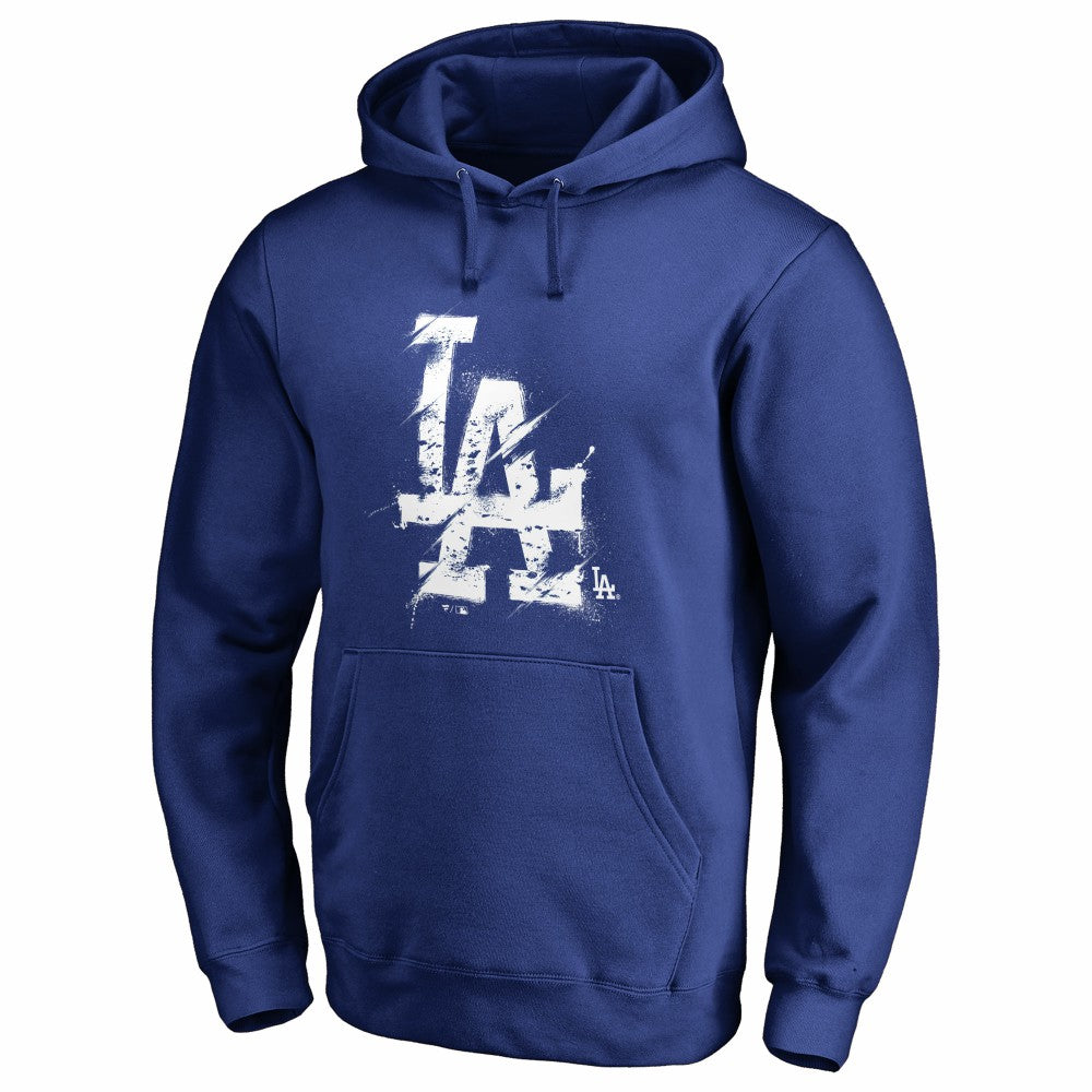 Los Angeles Dodgers Splatter Logo Pullover Hoodie - Royal - MLB Online