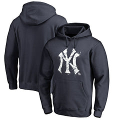 New York Yankees Splatter Logo Pullover Hoodie - Navy - MLB Sale