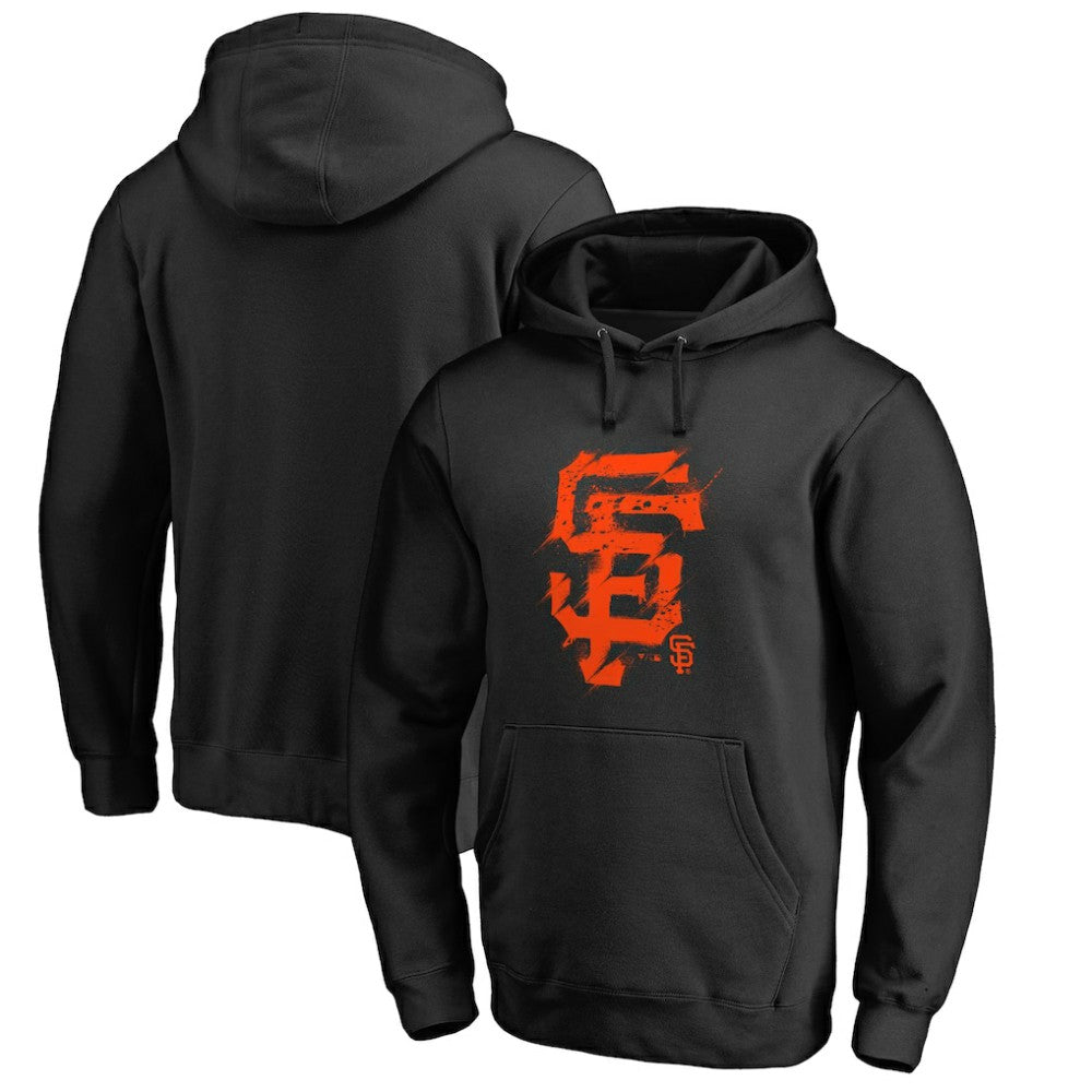 San Francisco Giants Splatter Logo Pullover Hoodie - Black - MLB Discount