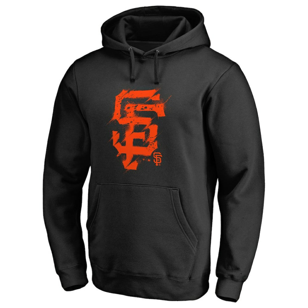 San Francisco Giants Splatter Logo Pullover Hoodie - Black - MLB Discount